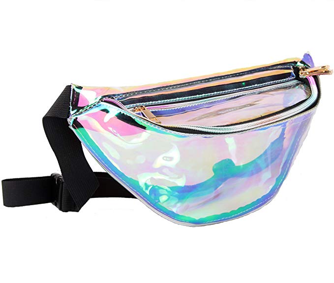 Fanny Pack Waist Bag Women Pouch Bum Holographic Iridescence Shiny ...